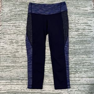 Athleta cropped leggings - blue - extra small